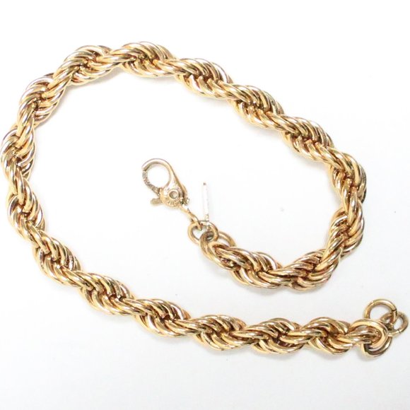 Monet Gold Tone Twisted Rope Bracelet